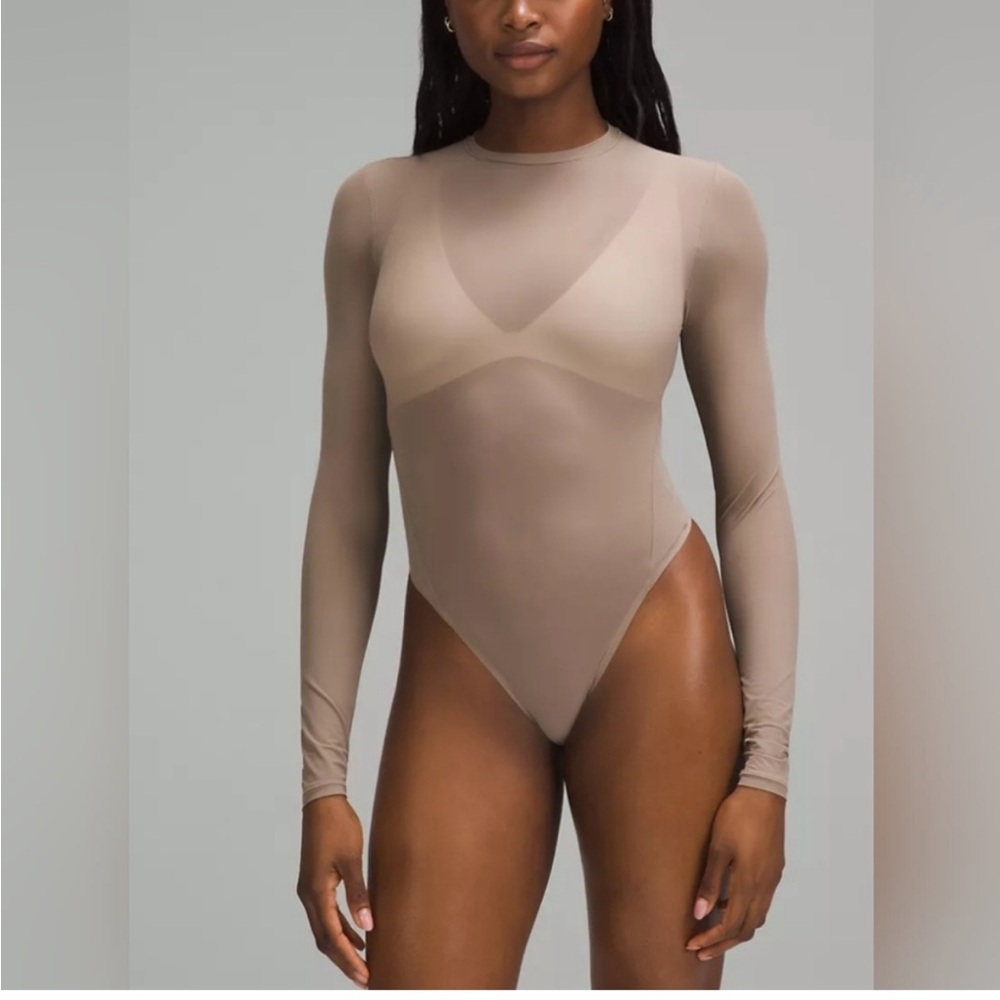 Nwt Lululemon Wundermost Nulu Mesh Long-Sleeve Crewneck Bodysuit Sz. medium